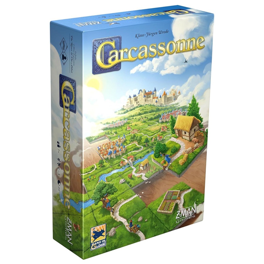 Carcassonne Tile Board Game - 2015 Edition with The Abbot & The River Expansions