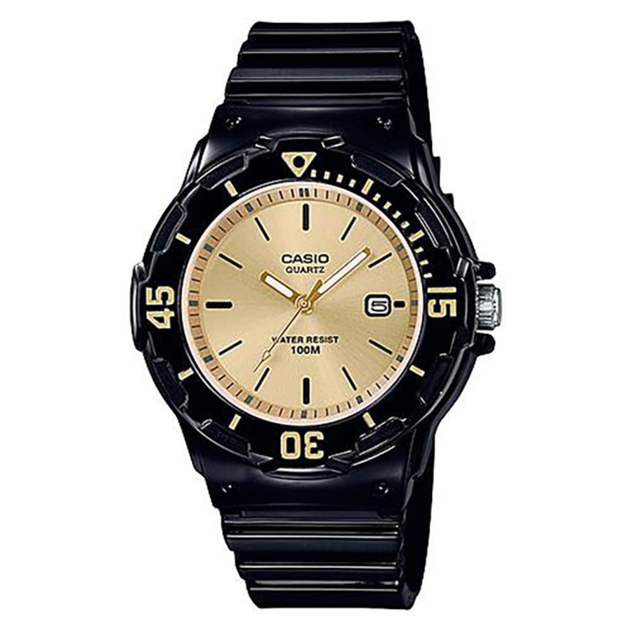 Casio Women's Digital Watch Black/Gold LRW200H-9E