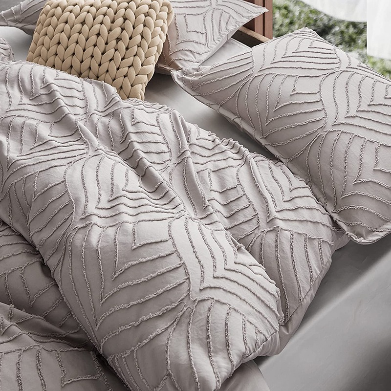 Buy CleverPolly Tufted Quilt Cover Set Khaki Beige (Double, Queen, King