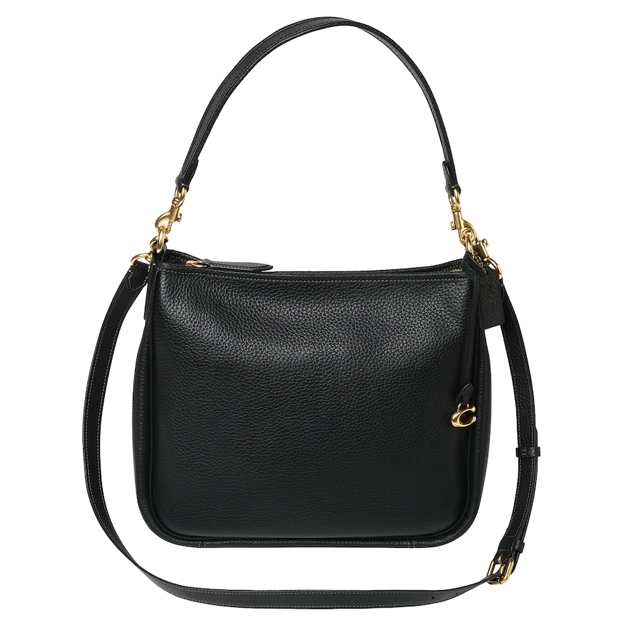 Coach Soft Pebble Leather Cary Shoulder Bag Black