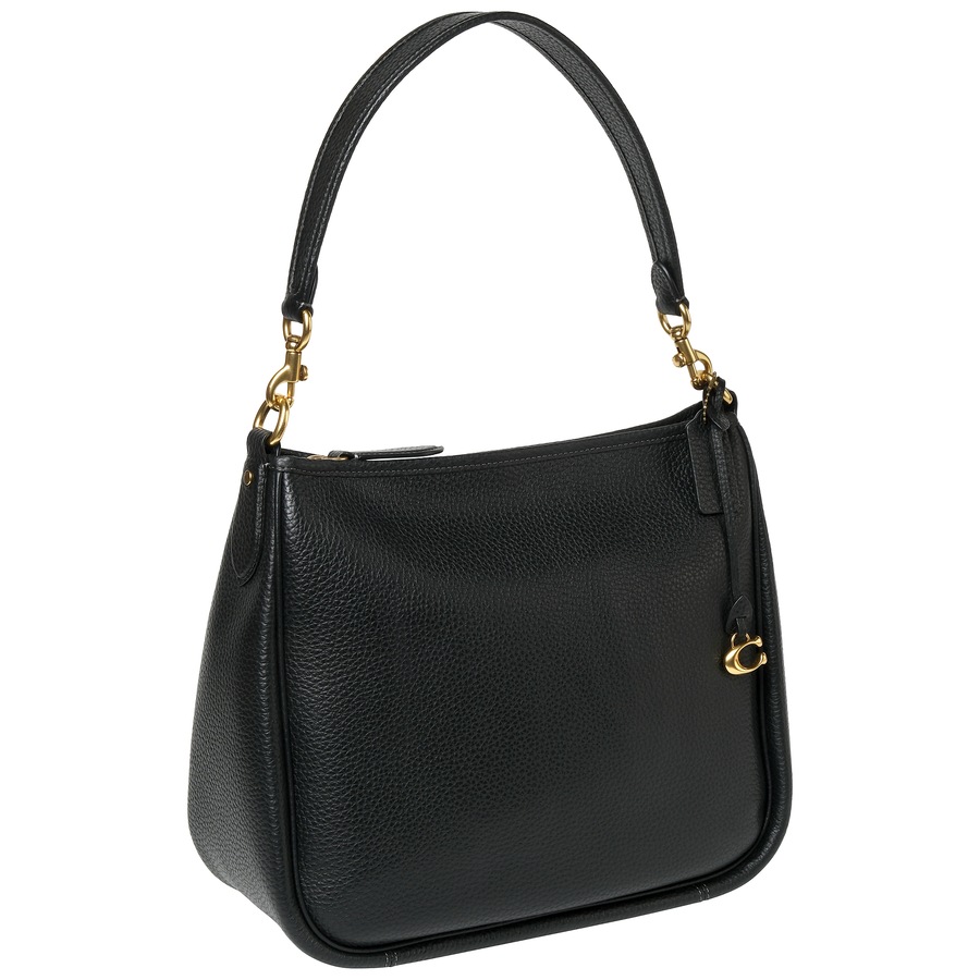 Coach Soft Pebble Leather Cary Shoulder Bag Black