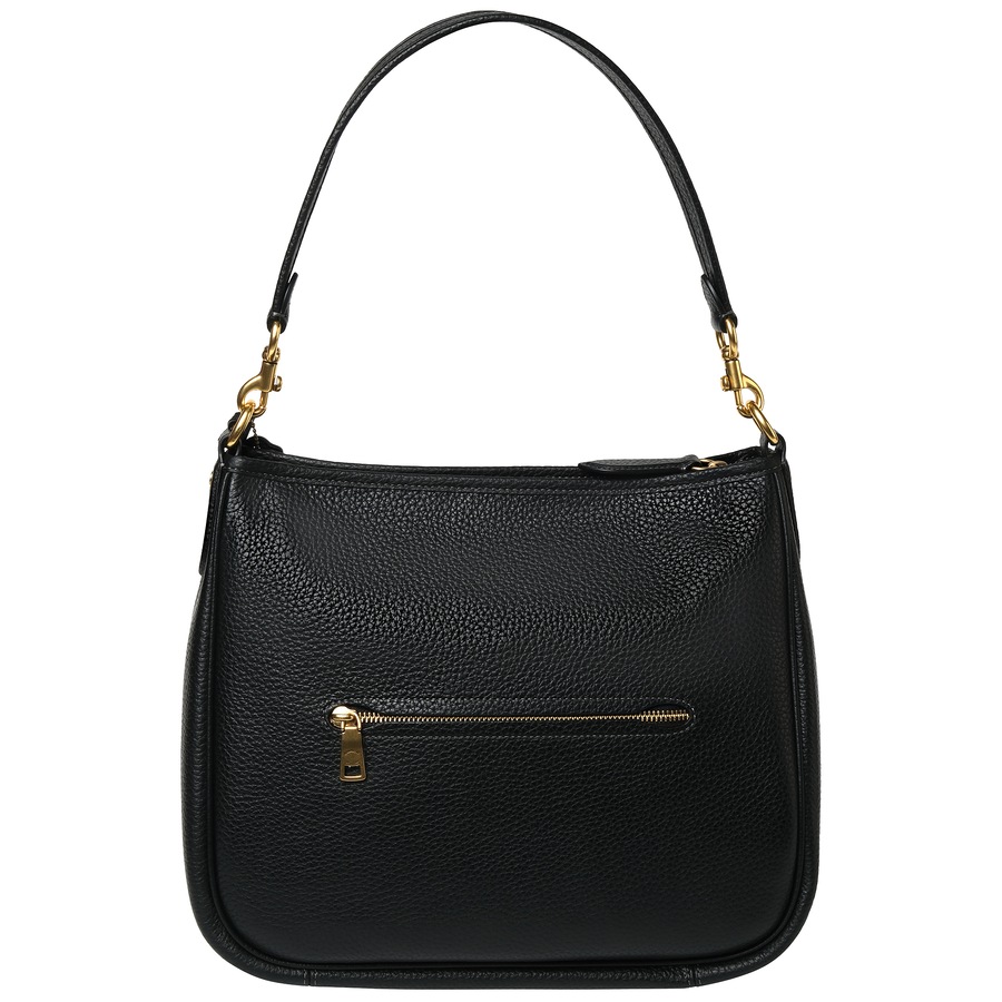 Coach Soft Pebble Leather Cary Shoulder Bag Black
