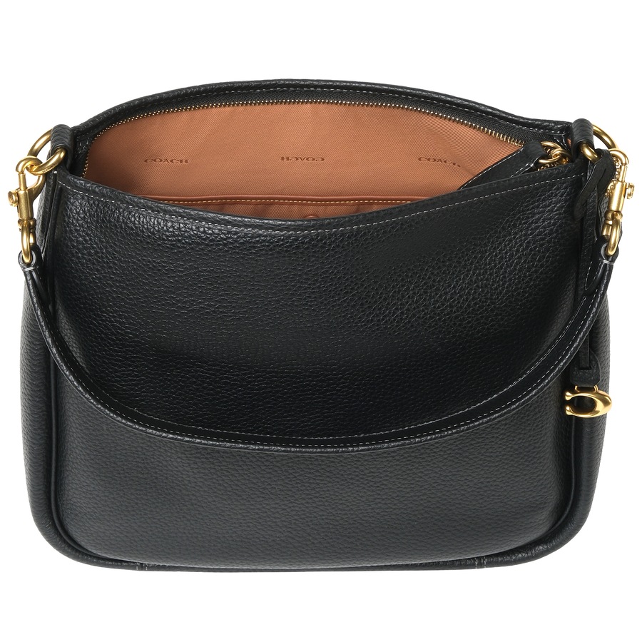 Coach Soft Pebble Leather Cary Shoulder Bag Black