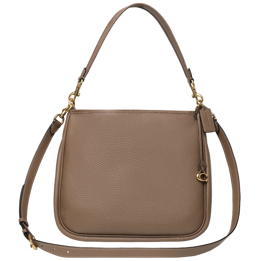 Coach Soft Pebble Leather Cary Shoulder Bag Dark Stone