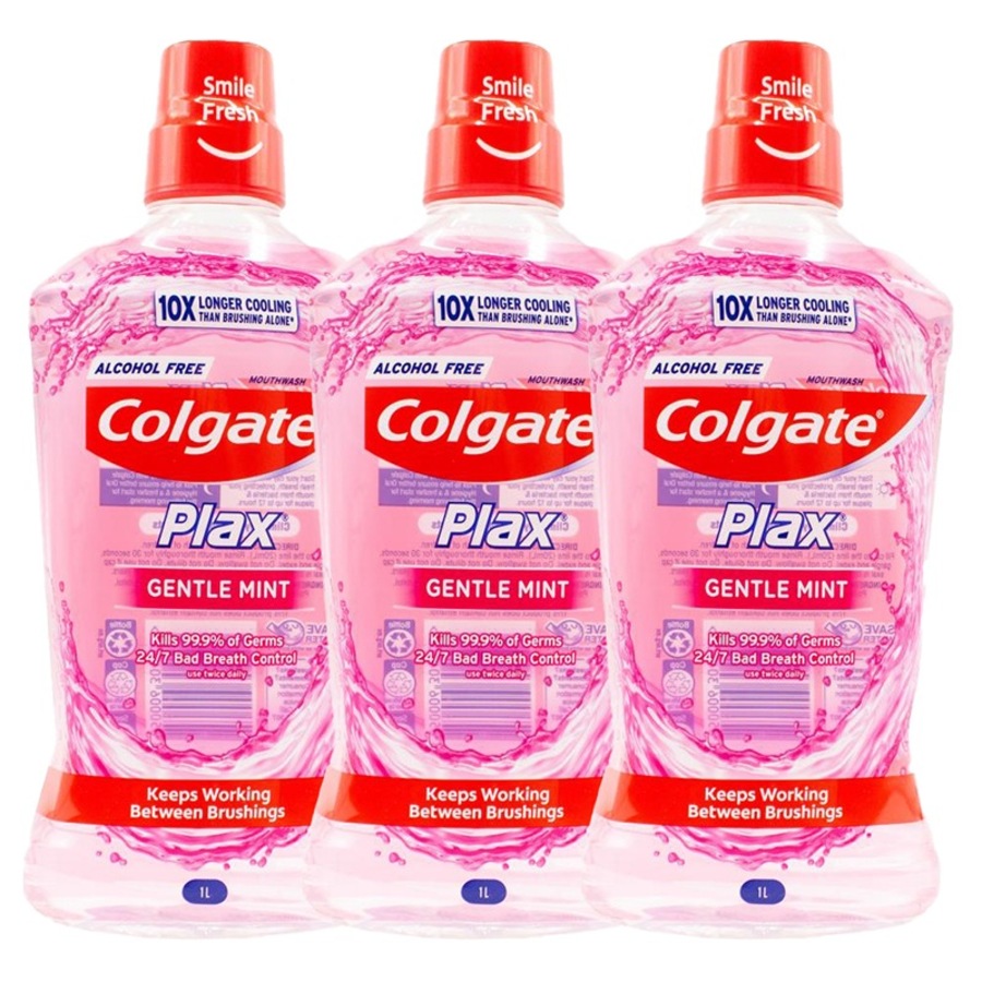 Colgate 1L Mouthwash Plax Gentle Mint (3 Pack)