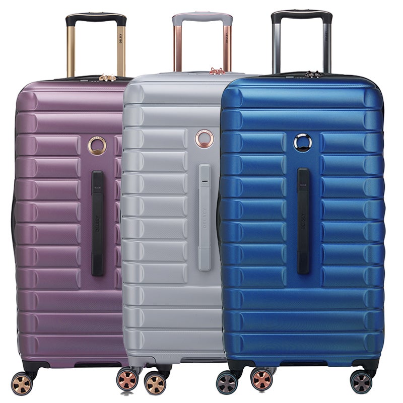 Buy Delsey Paris Shadow 5.0 80cm Trunk Luggage Suitcase (Blue, Platinum ...