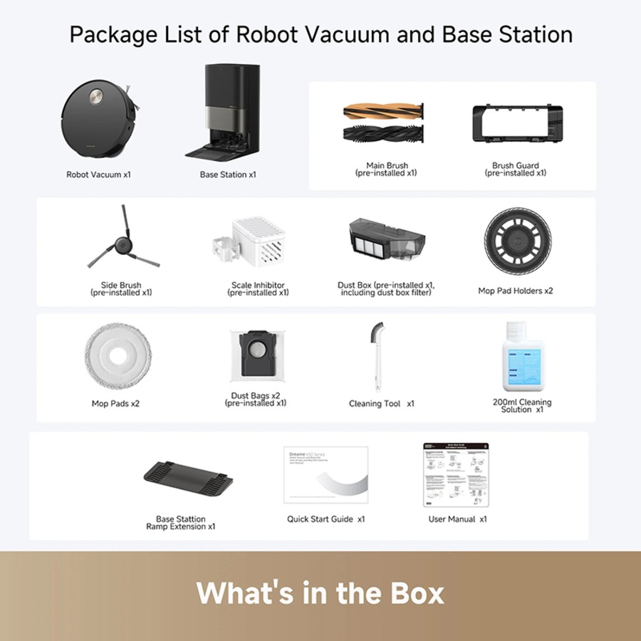Dreame X50 Ultra Robot Vacuum with Auto Mop Cleaning & Self-Emptying Base Station DRE-X50U