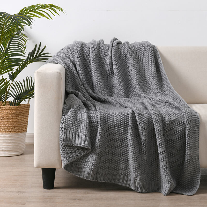Buy Esplanade Home Waterfront Knitted Throws Grey - MyDeal