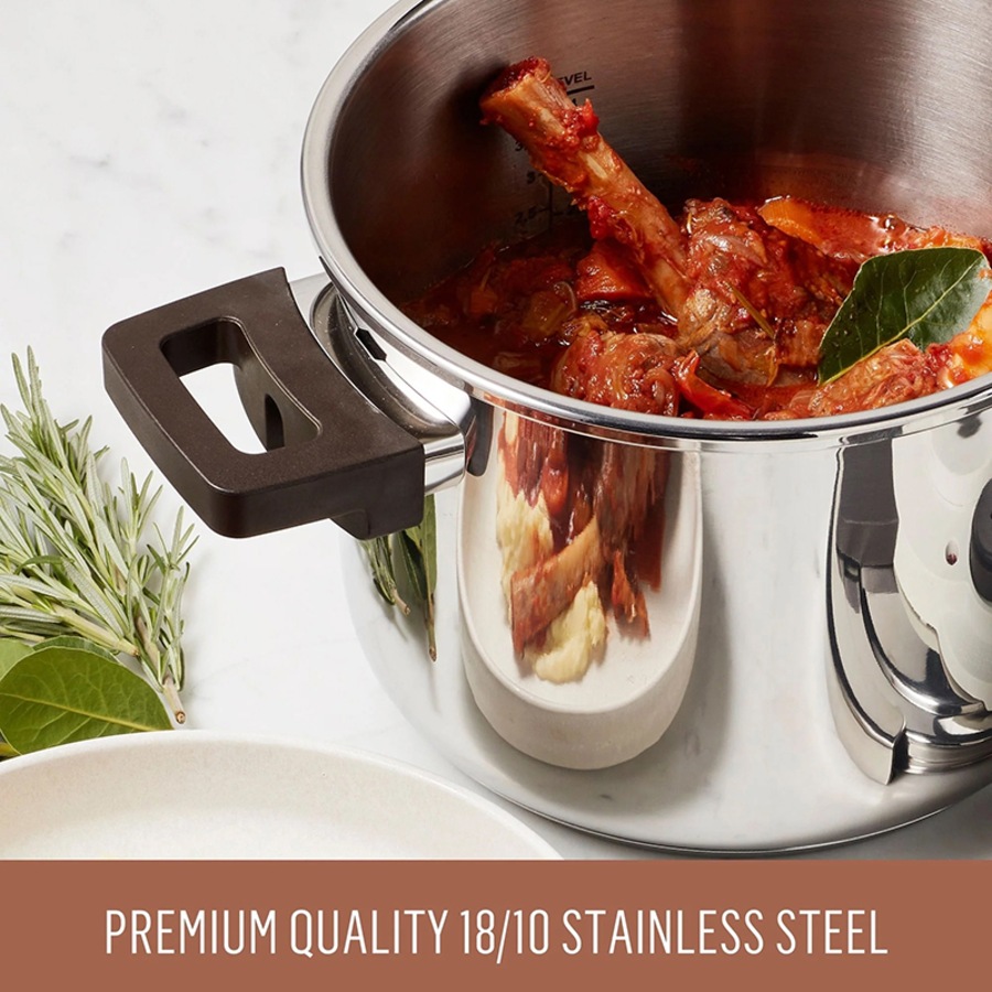 Essteele Per Velocità Facile 6L/22cm Stainless Steels Pressure Cooker 490750