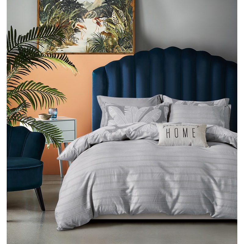 Gioia Casa Cara 100 Cotton Fully Reversible Quilt Cover Set (Queen