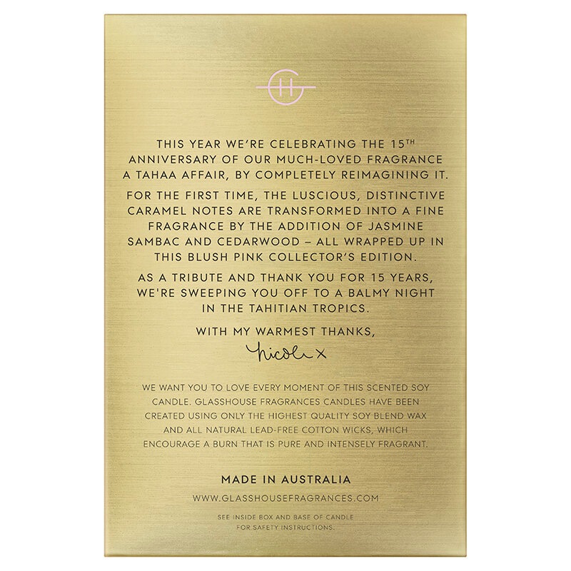 Buy Glasshouse Fragrances 380g A Tahaa Affair Devotion Butterscotch