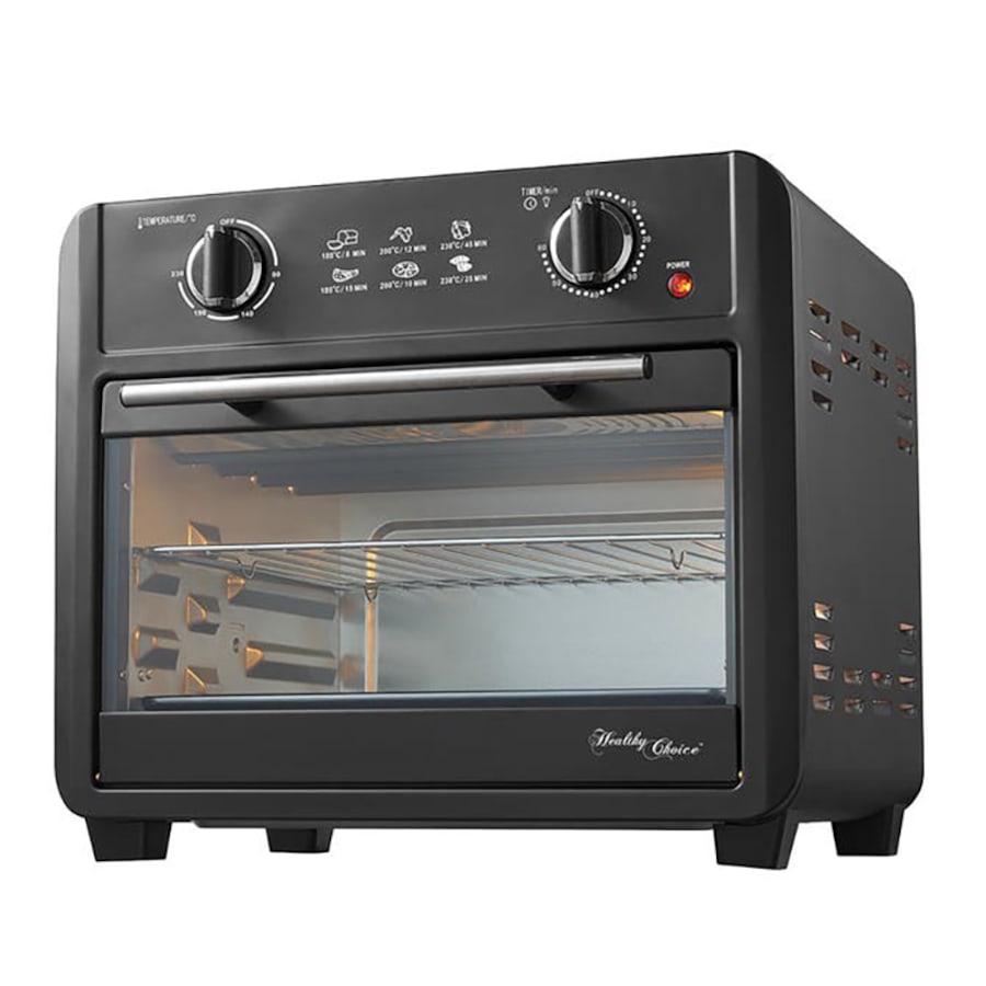 Healthy Choice 23L 1700W Air Fryer Oven & 3 Accessories Black