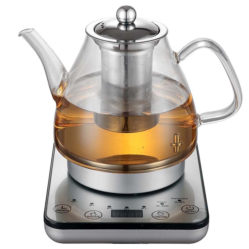 Meison Electric Kettles Stainless Steel Interior, Double Wall Hot Water Boiler Heater, Cool Touch Electric Teapot Heater Kettle, Auto Shut-Off and Boi