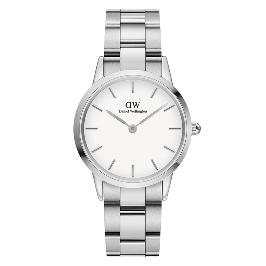 Daniel Wellington Unisex 36 mm Iconic Link Watch Silver DW00100203