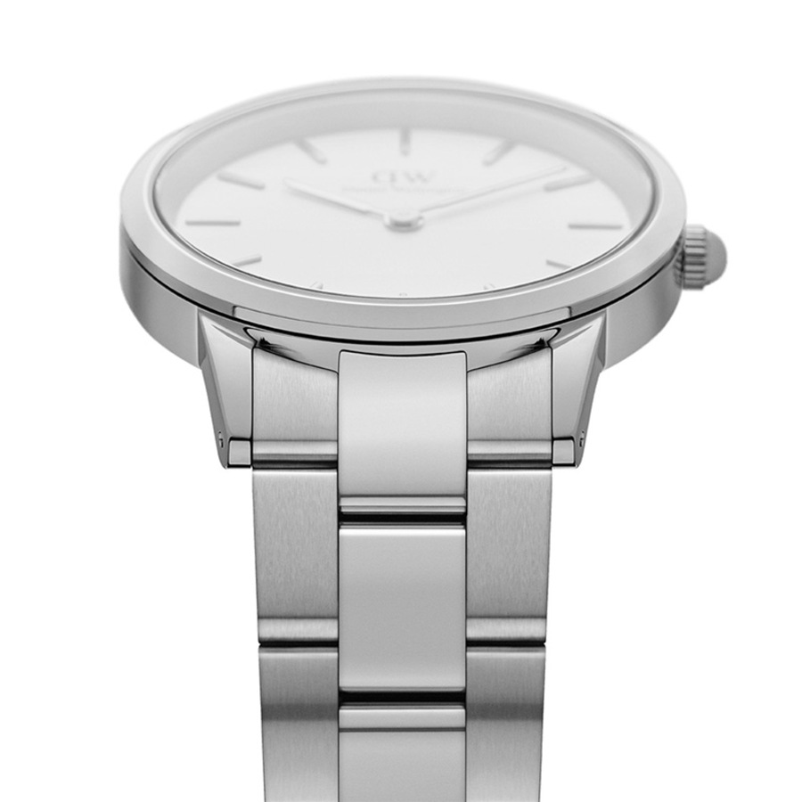 Daniel Wellington Unisex 36 mm Iconic Link Watch Silver DW00100203