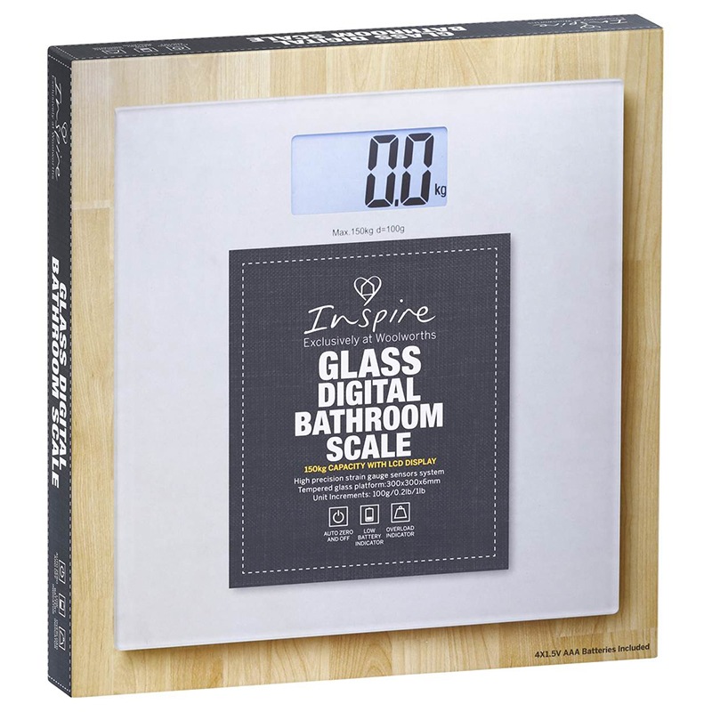 Inspire Glass Digital Bathroom Scales Australia