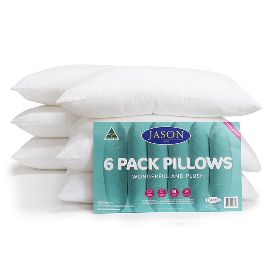 Jason 6 Pack Jason Wonderful & Plush Family Pillows Australian Made