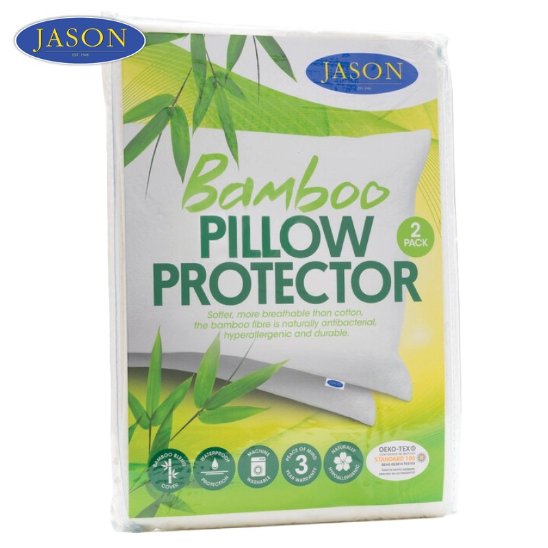 Buy Jason Bamboo Waterproof Pillow Protector Twin Pack MyDeal