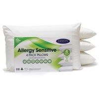 Jason Australian Made Family Allergy Sensitive Pillow 4 Pack (2 Medium & 2 Firm)