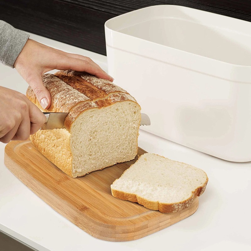 Buy Joseph Joseph Bread Bin with Cutting Board Lid White MyDeal