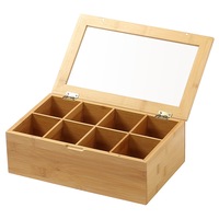 Kubo Bamboo 8 Cube Compartment Tea Box