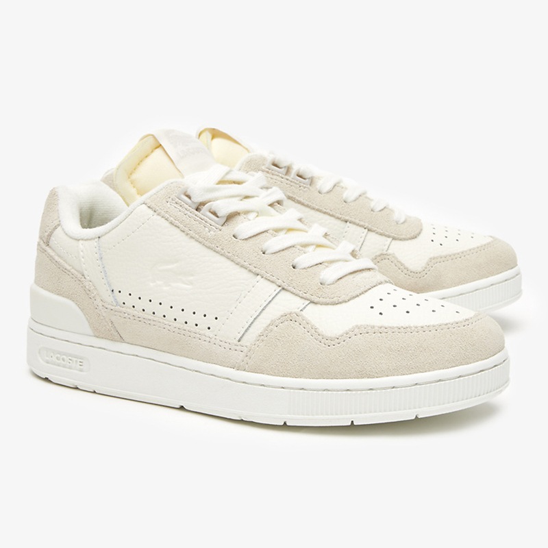 Lacoste Women's T-Clip Sneakers Off White (UK 5-8)