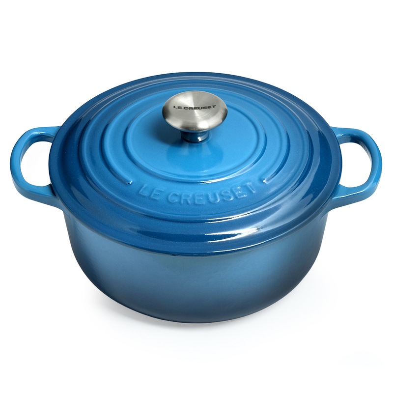 Le Creuset Signature Cast Iron Round French Oven Casserole Mille Blue 18cm 1 8l 20cm 2 4l 22cm 3 3l 24cm 4 2l 26cm 5 28cm 6 7l Mydeal French Oven Casserole Mille Blue, Le Creuset Round French Oven 18cm