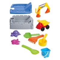 11 Piece Lenoxx Sand Pit & Toy Box Game Playset