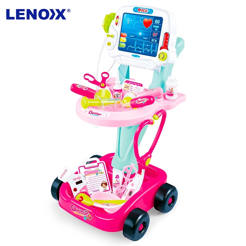Lenoxx Kids Pretend Medical Doctor Cart Playset