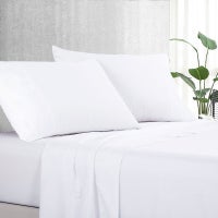 Luxton Pure Plain Soft Sheet Set White (Single, King Single, Double, Queen, King)