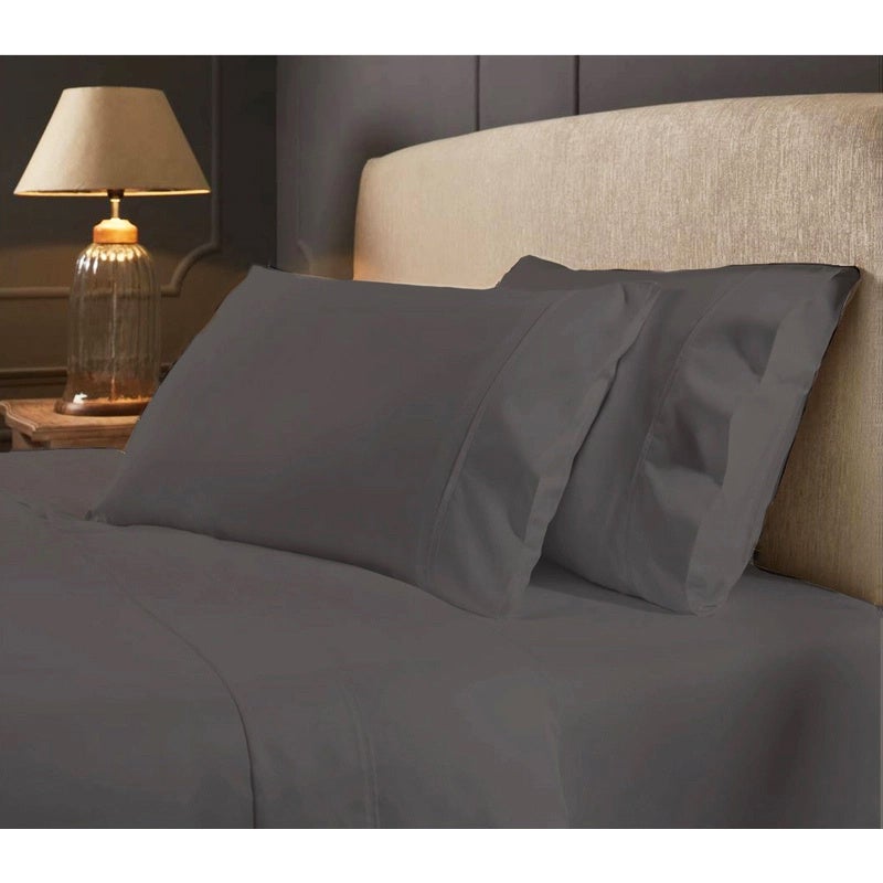 Luxury Living Hotel Quality 1000TC Sheet Set Charcoal (Queen, King)