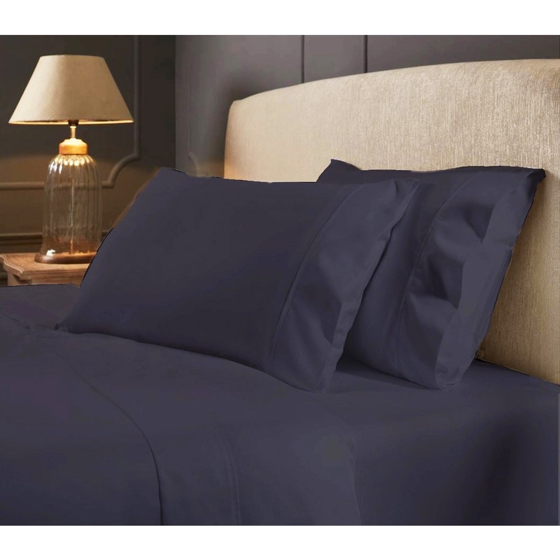 Buy Luxury Living Hotel Quality 1000TC Sheet Set Navy (Queen, King ...