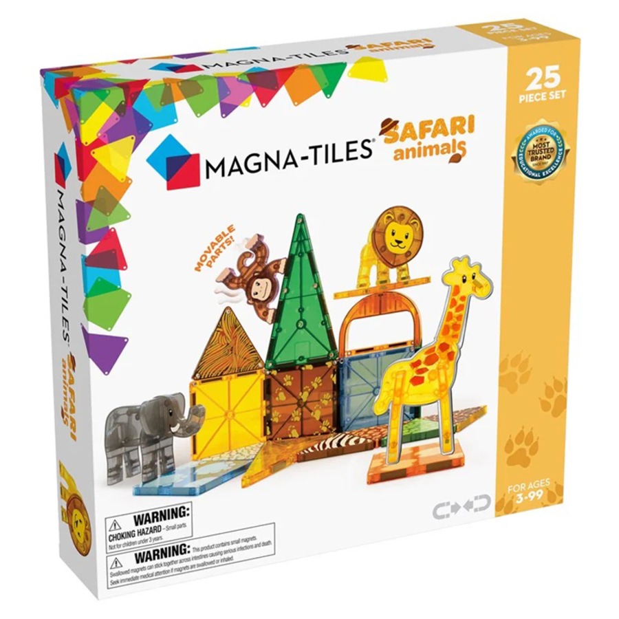 Magna-Tiles 25 Piece Safari Animals Set