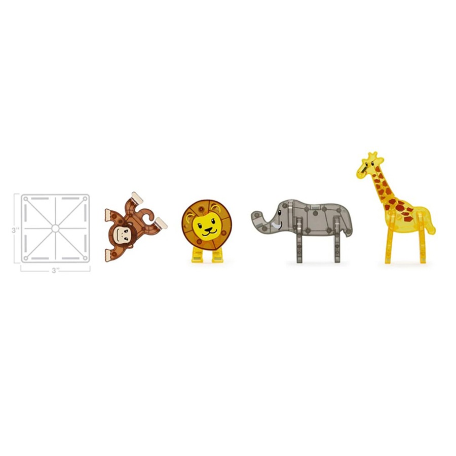Magna-Tiles 25 Piece Safari Animals Set