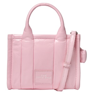 Marc Jacobs The Shiny Crinkle Leather Mini Tote Crossbody Bag Bubblegum