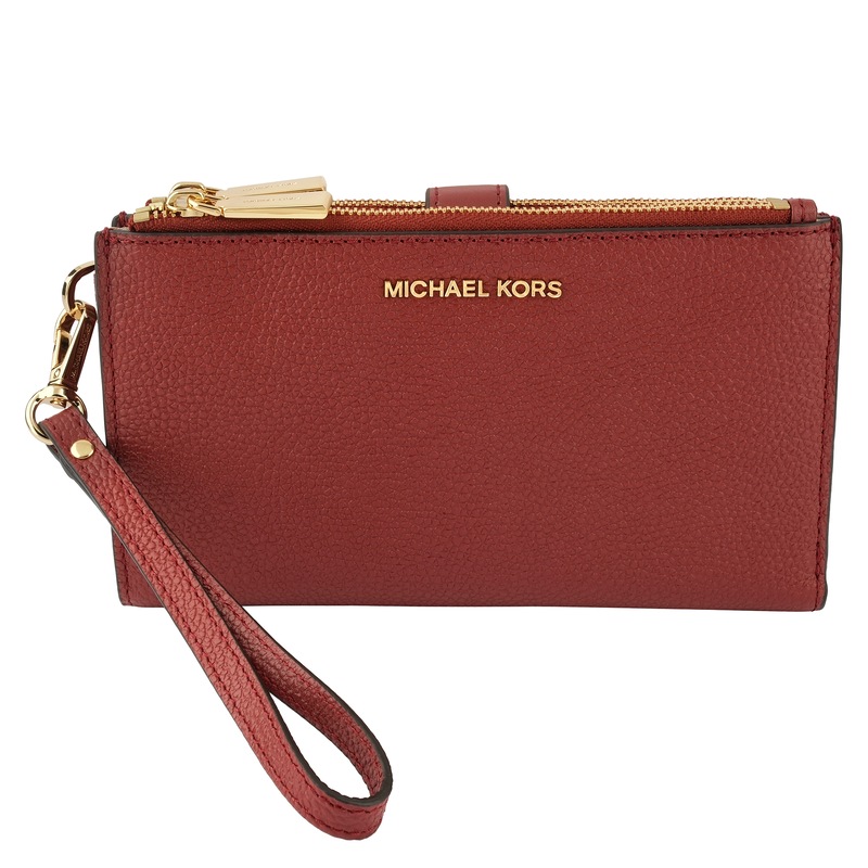 Buy Michael Kors Adele Double Zip Wristlet Brandy MyDeal