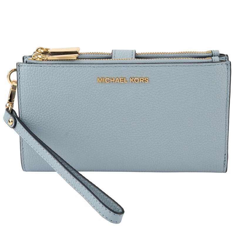 Buy Michael Kors Adele Double Zip Wristlet Pale Blue MyDeal