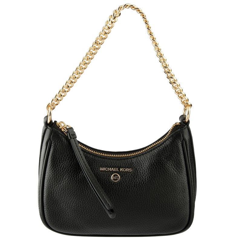 Buy Michael Kors Jet Set Charm Small Pebbled Leather Pochette Bag Black ...