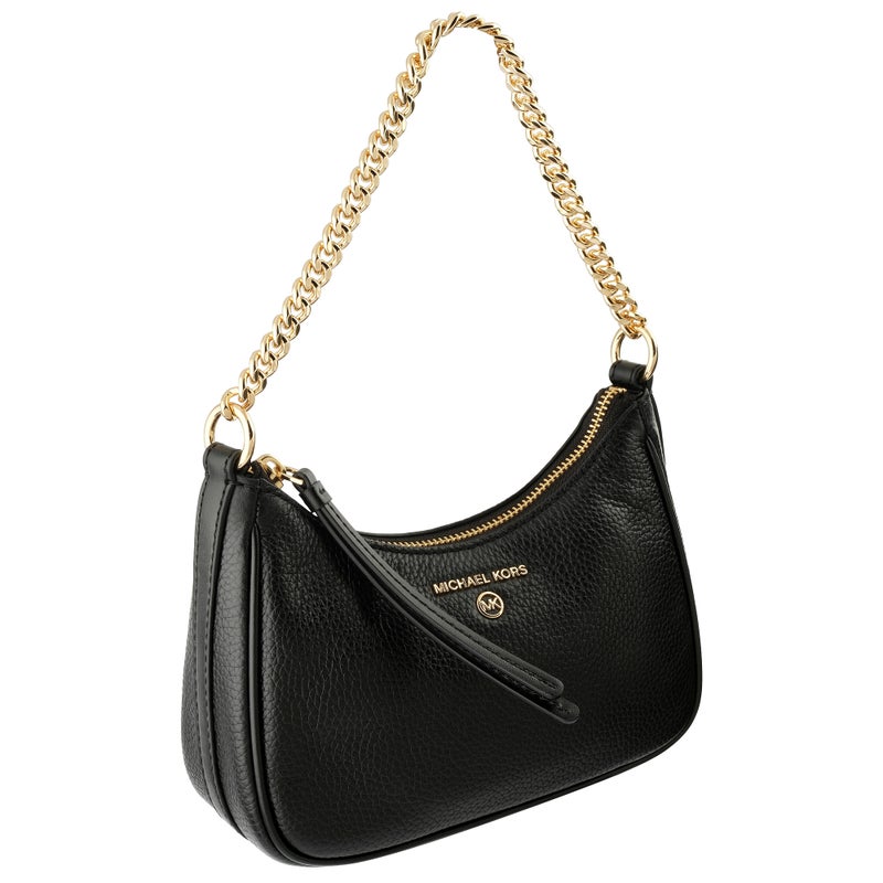 Buy Michael Kors Jet Set Charm Small Pebbled Leather Pochette Bag Black ...