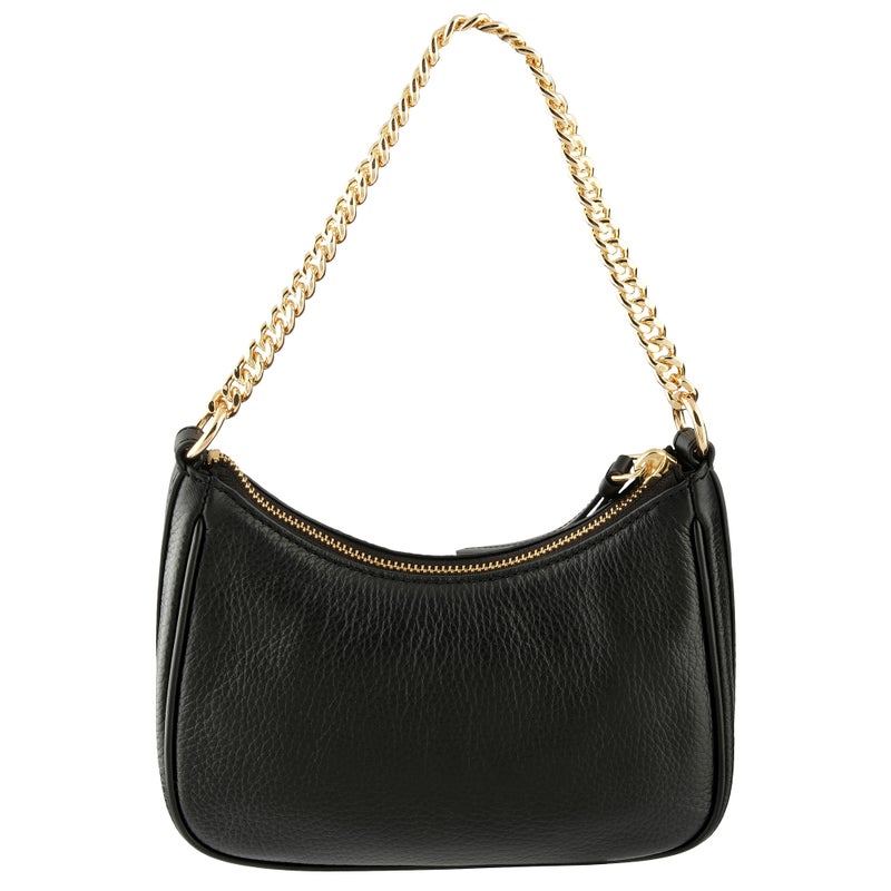 Buy Michael Kors Jet Set Charm Small Pebbled Leather Pochette Bag Black ...