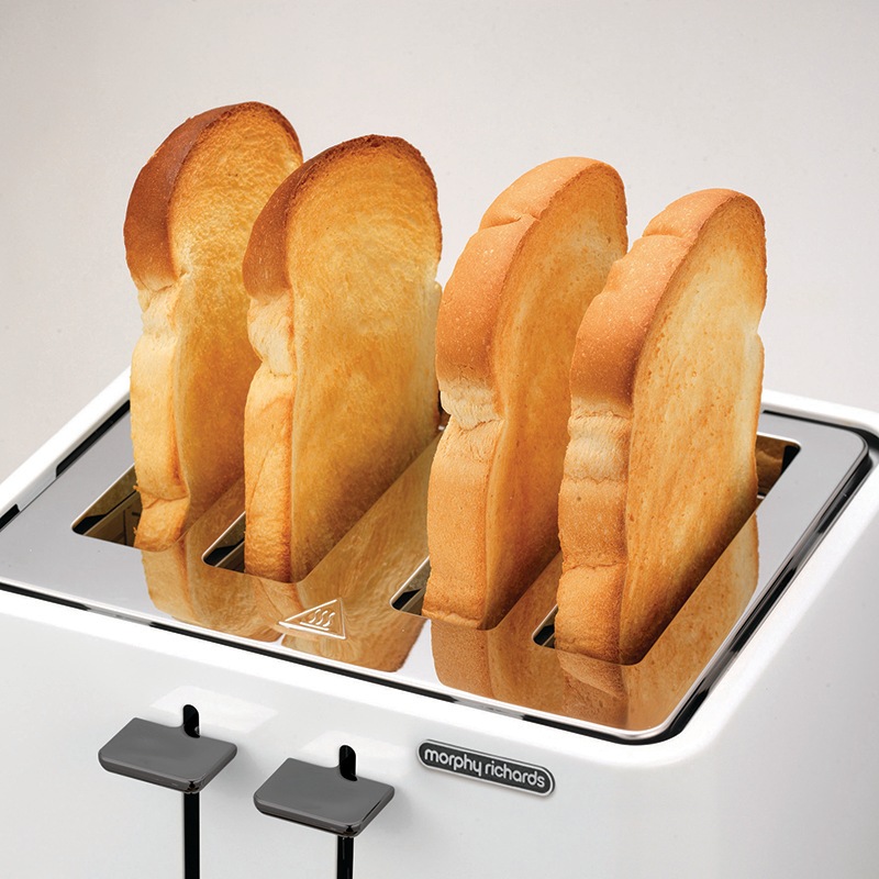Buy Morphy Richards Aspect Black Chrome 1880W 4 Slice Toaster Luxe