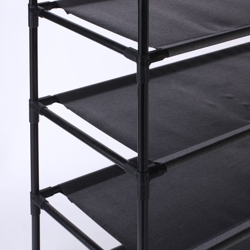 Nelio 10-Tier 50 Pair Shoe Rack Organiser - Black