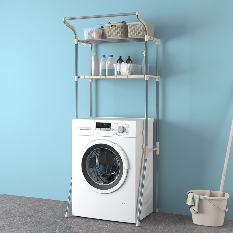 Buy Nelio Over Washing Machine Storage Rack & Clothes Organizer - MyDeal