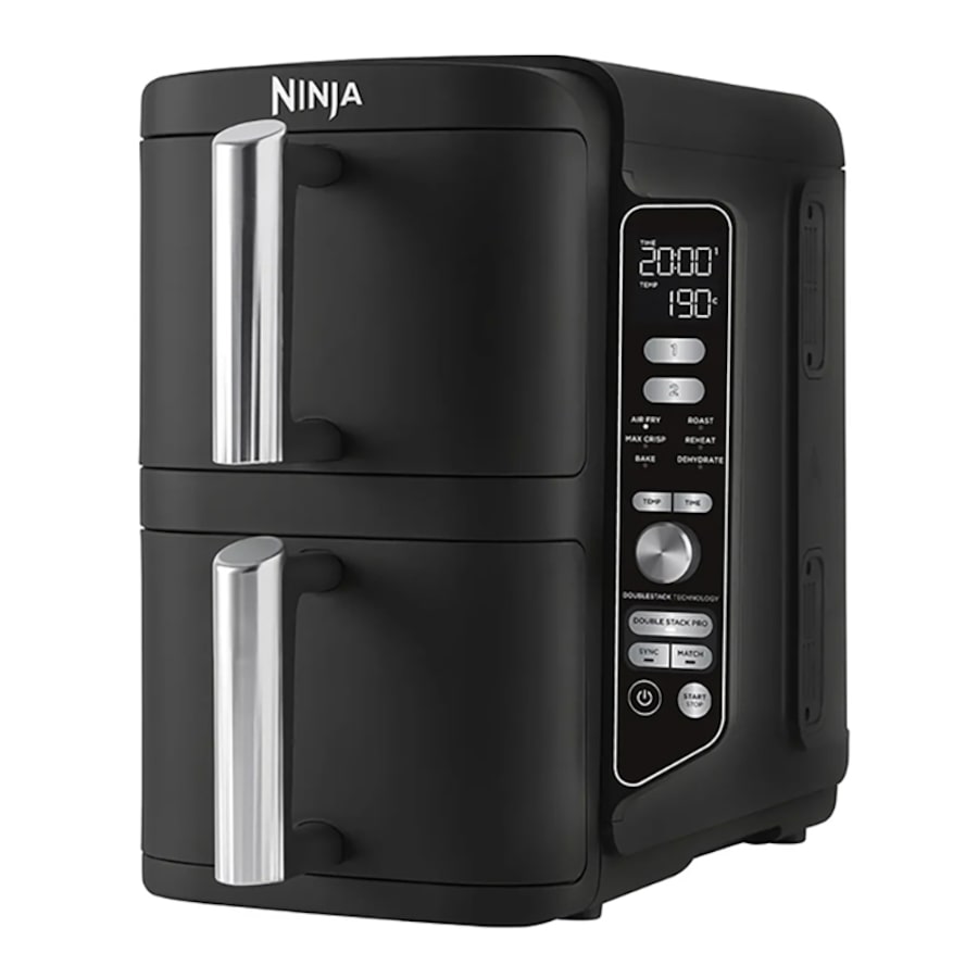 Ninja DoubleStack XXXL 9.5L 2 Drawer Air Fryer SL400 Black