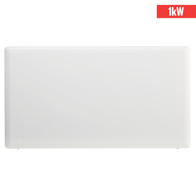 Buy Nobo 1kW Slimline Panel Heater with Castors & Thermostat White MyDeal