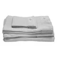 100% Cotton Onkaparinga Mossman Quick Dry 6 Piece Towel Pack Silver