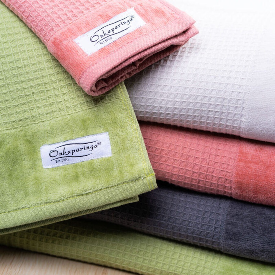 Onkaparinga 6 Piece Mossman Waffle Cotton Towel Pack Rose Dawn