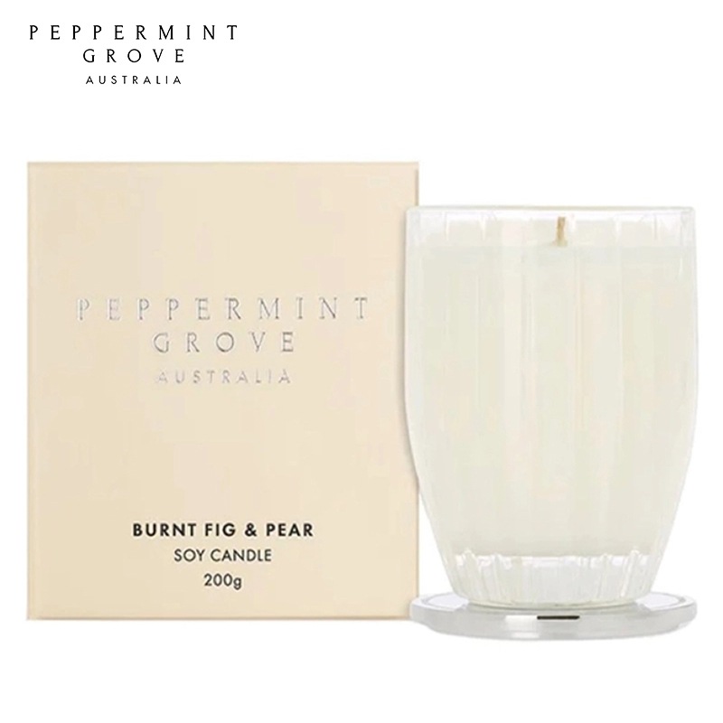 Buy Peppermint Grove Australia Burnt Fig & Pear Scented Candle 200g