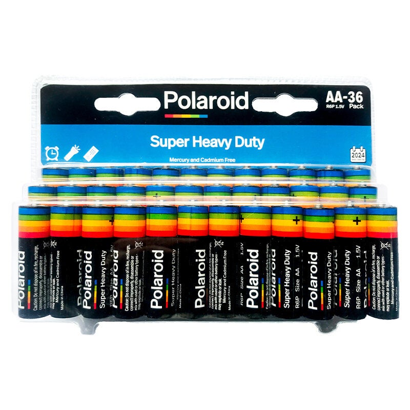 Polaroid Heavy Duty AA Batteries 36 Pack