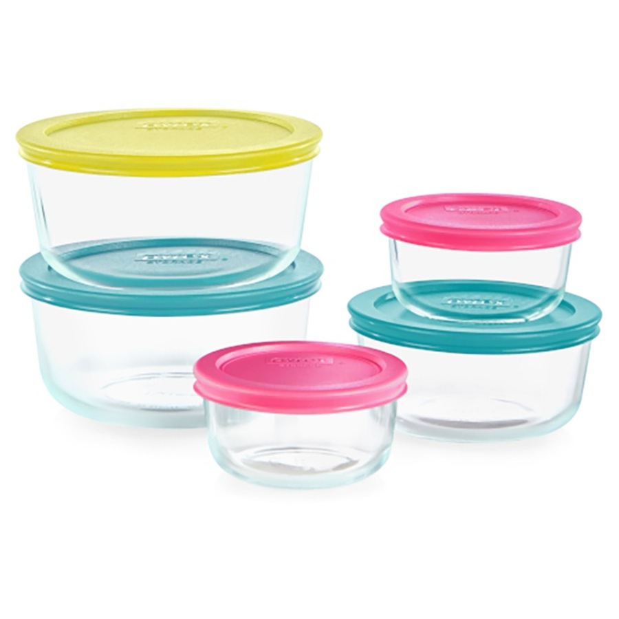 Pyrex Simply Store 10 Piece Glass Food Storage Container Set